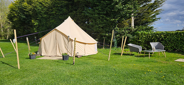 Bell tent exterior